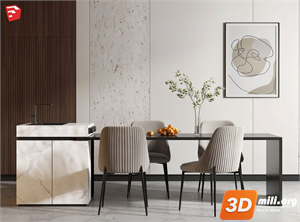 Dining Table Set Skp Files